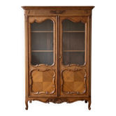Cherry wood display cabinet in Regency style
