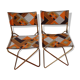 Pair of foldable camping chairs from the 70s