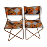 Pair of foldable camping chairs from the 70s