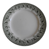 Old earthenware dish St Amand Hamage Murier antique French dish