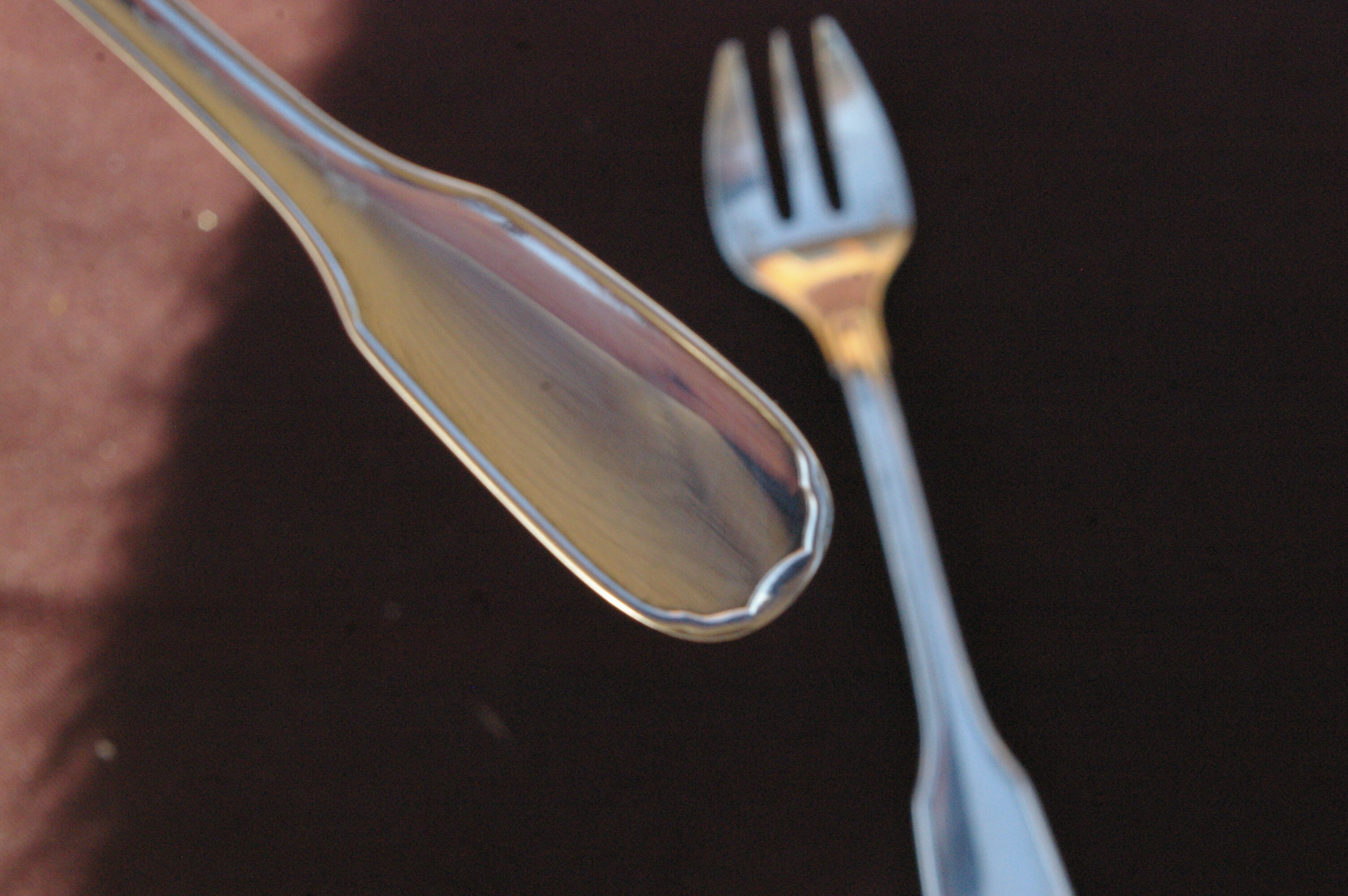 2 oyster forks in silver metal christofle versailles model