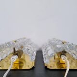 Appliques murales en cristal en forme de goutte moderne du milieu du siècle Orrefors par Carl Fagerlund