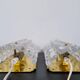 Modern mid-century crystal wall sconces in the shape of a drop by Orrefors by Carl Fagerlund.