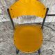 Antique Chair SOUVIGNET Model ELODIE Grey Metal & Wood Made In France