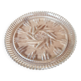 Plat rond assiette verre ciselé