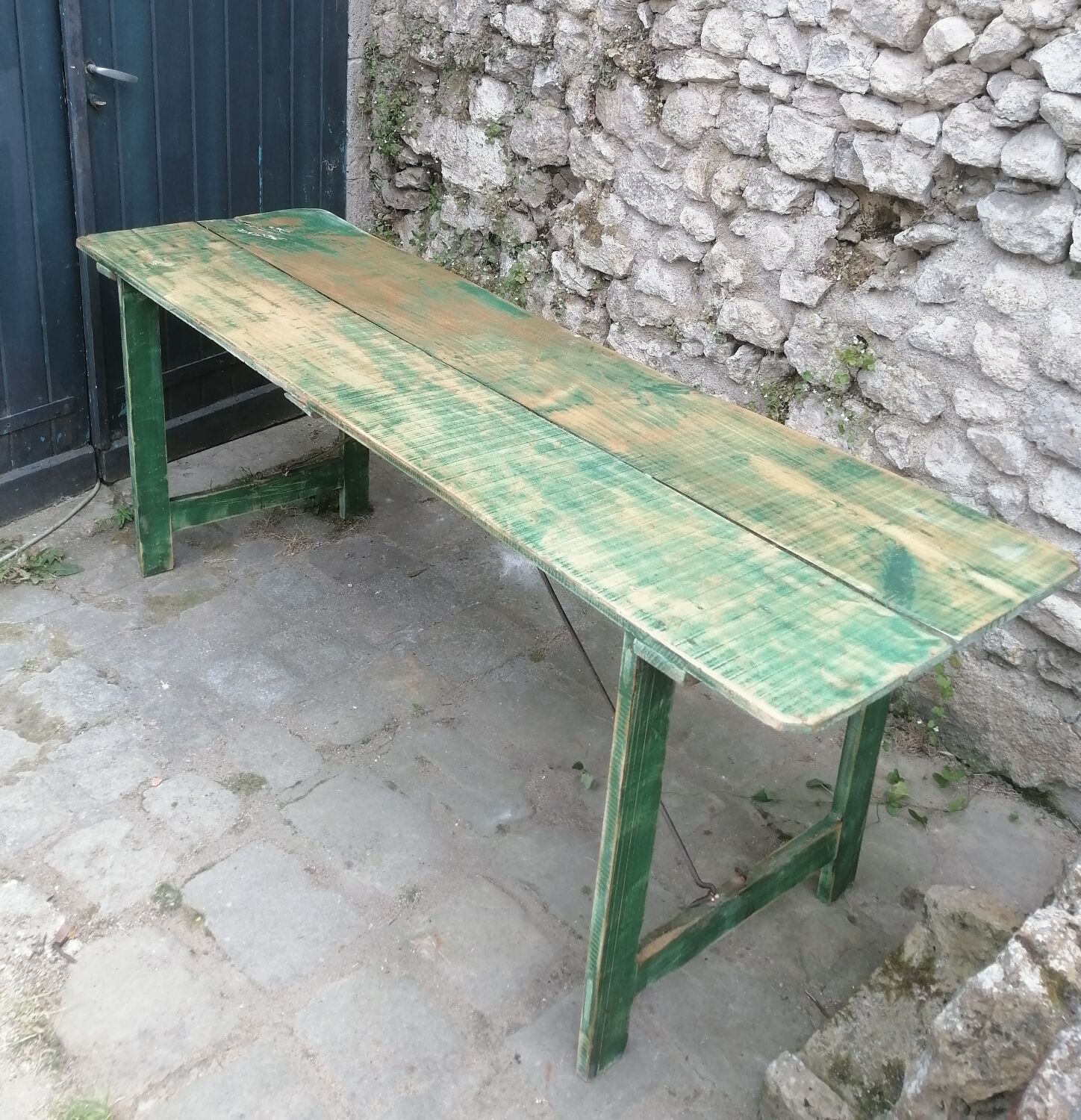Folding wooden table long 200cm