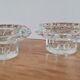 Paire de bougeoirs en verre