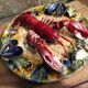 Portuguese Palissy plate depicting a lobster, 19th century