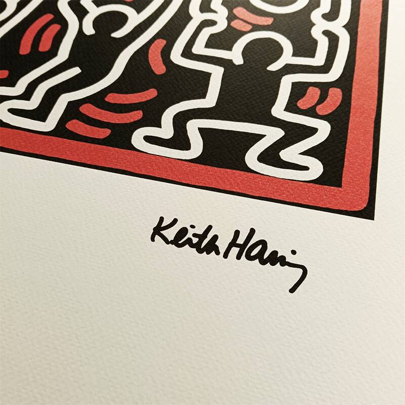 1990s Keith Haring Limited Edition Lithograph Numbered in Pencil.