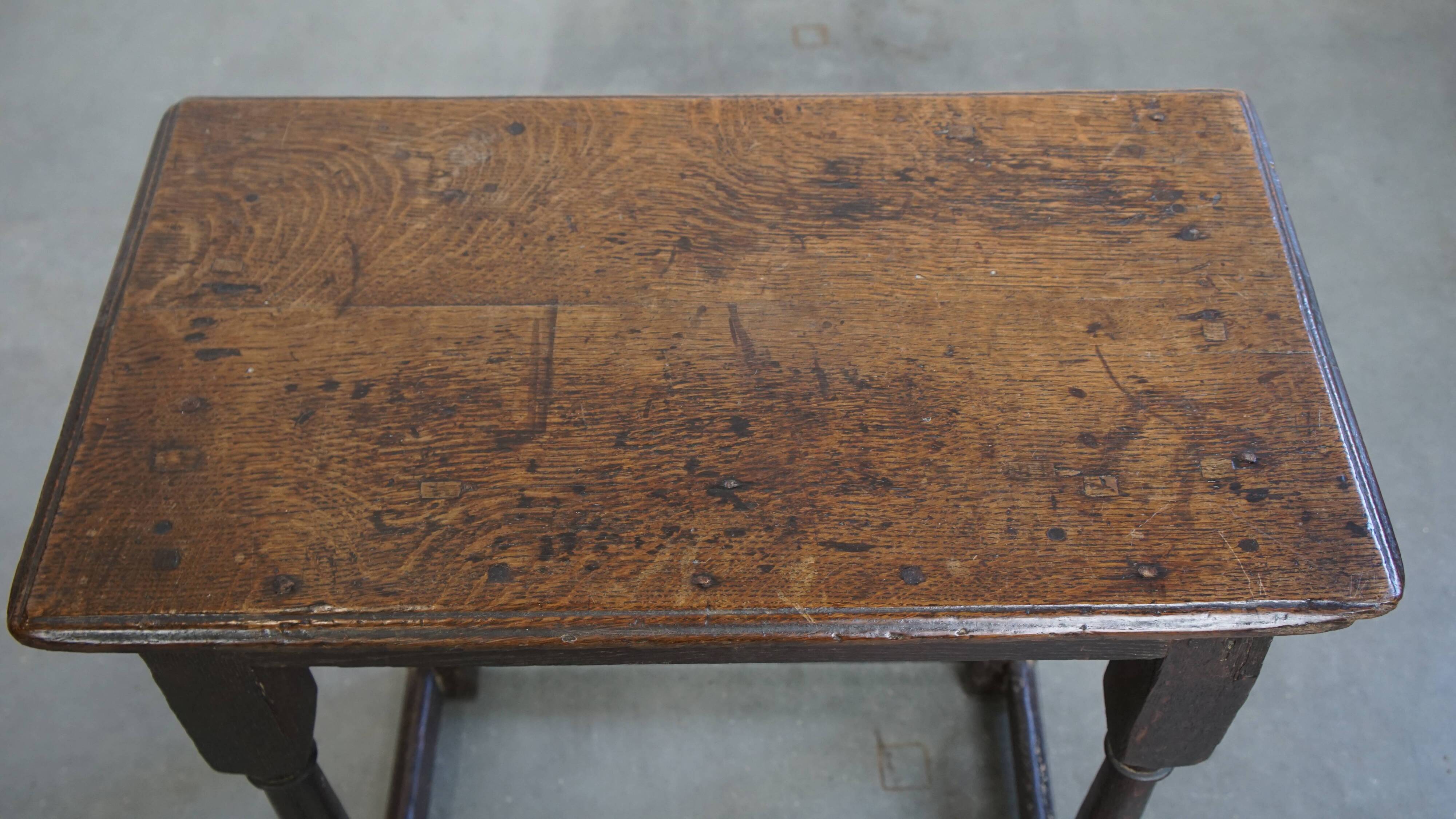 Large Antique English Side Table/Stool