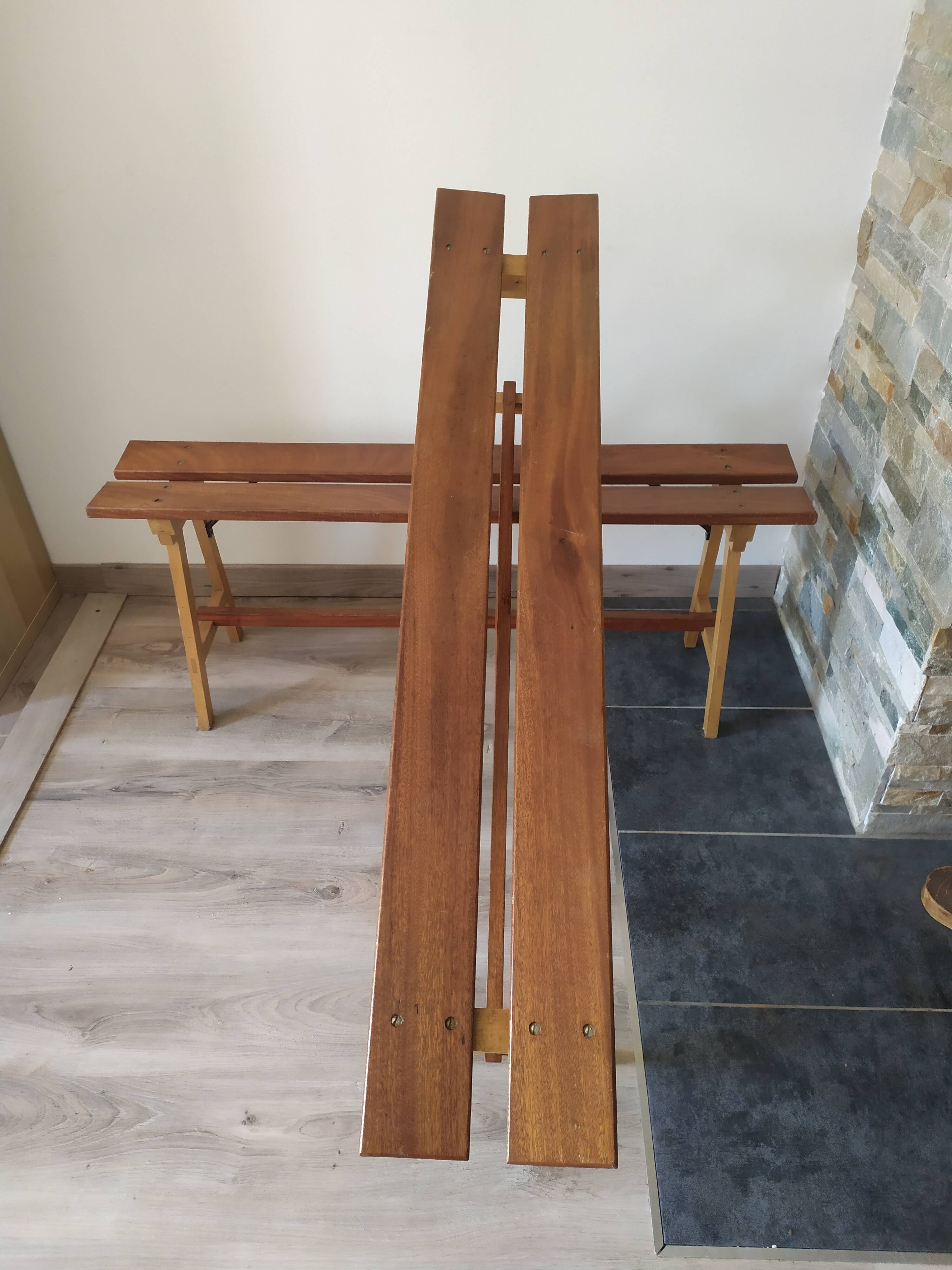 Pair of vintage benches