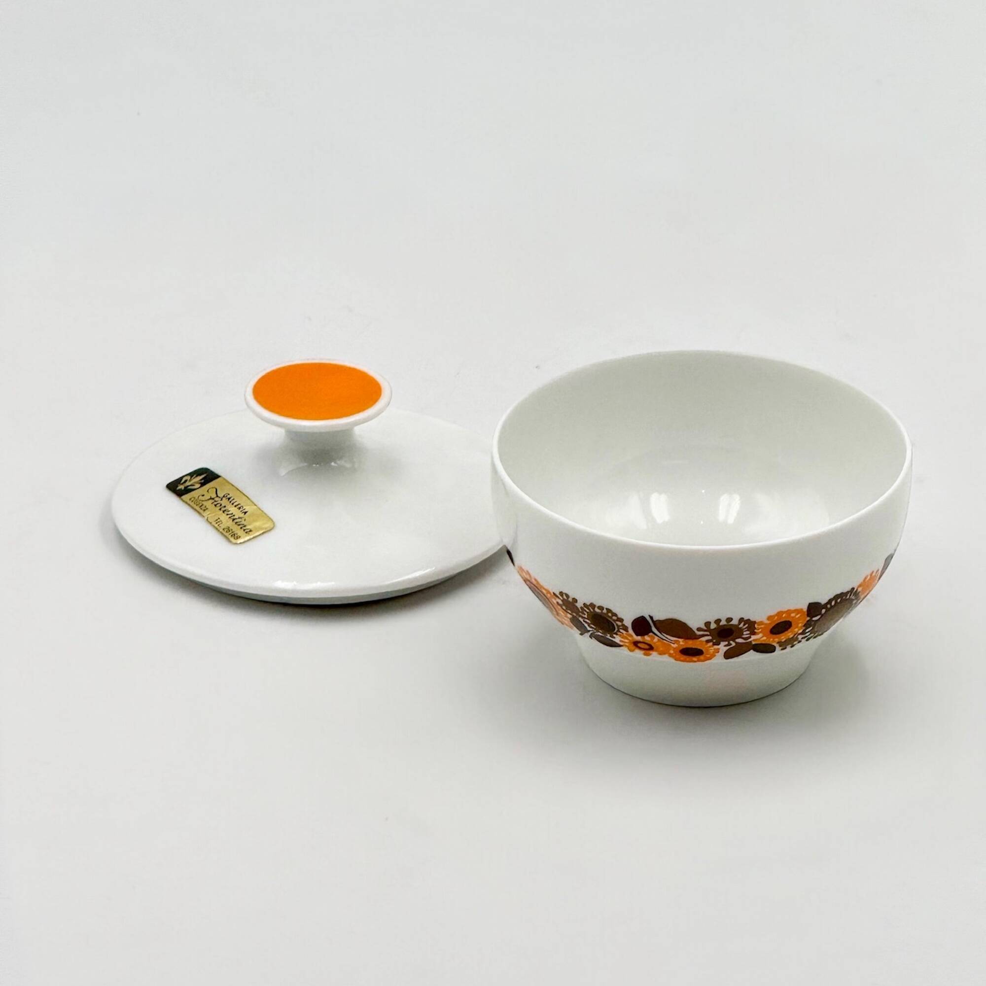 Service à café Thomas Rosenthal années 70 en porcelaine florale