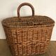 Old woven wicker basket
