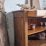 Old open walnut buffet