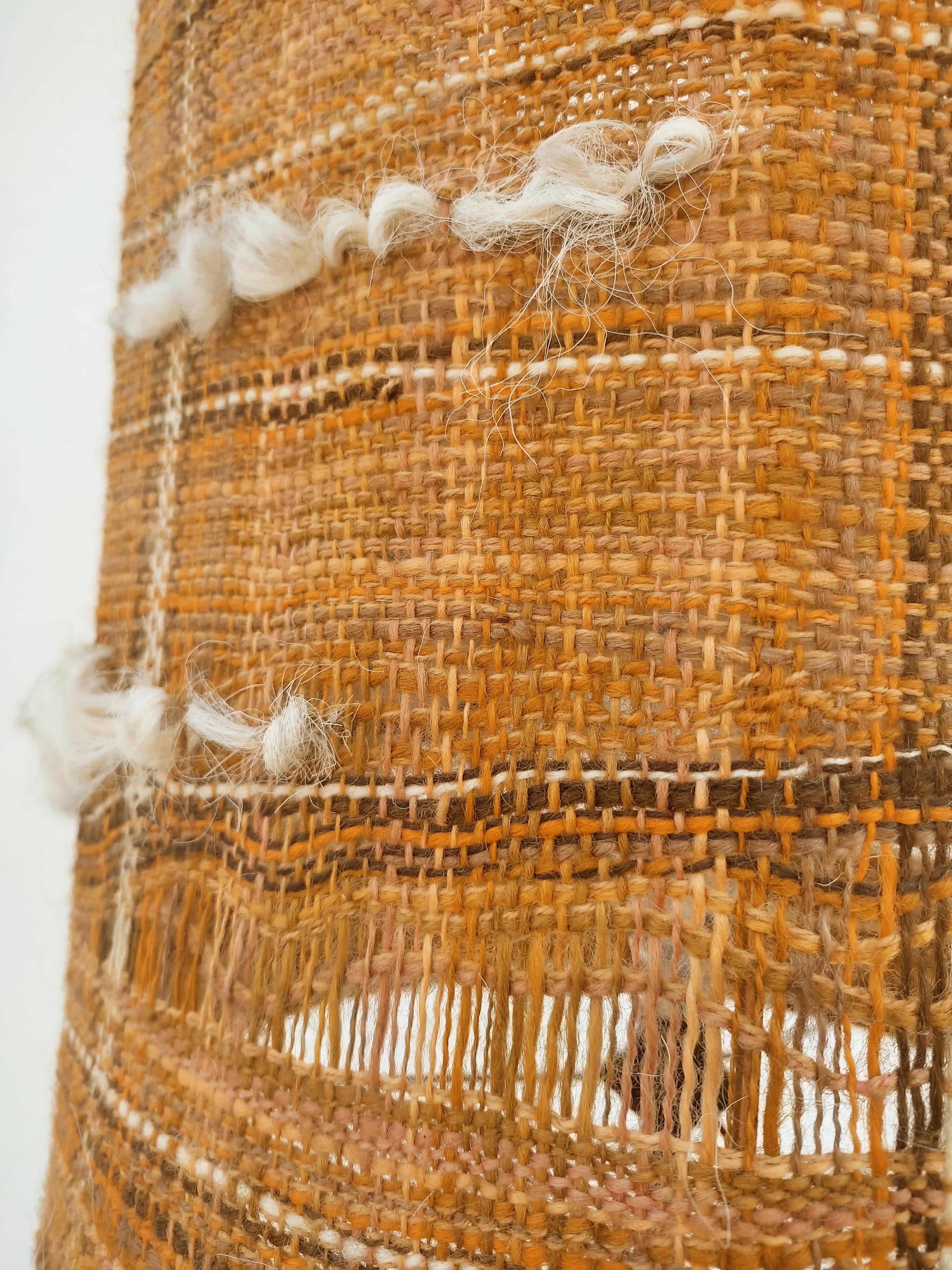 Tripod floor lamp 50s / wool lampshade