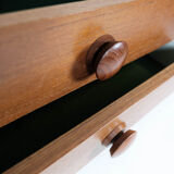 Bedside table with drawers in teak of Danish design manufactured by PBJ Furniture,  1960s