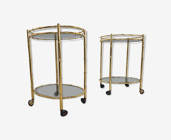 Paire de chariots à boissons 1970