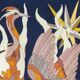 Birds tapestry at dusk by Jane Larroque