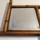 Miroir bambou vintage 35x35cm