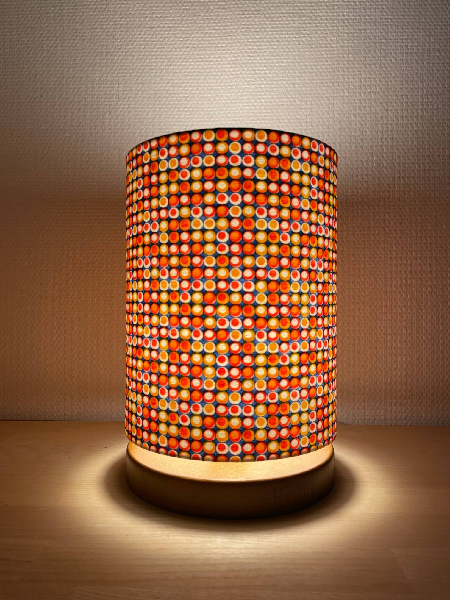 Lamp'angel Dotted H30 D20 furniture lamp - vintage fabric