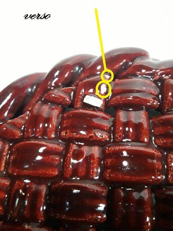 Trifle and 2 bottle coasters, woven ceramic