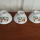 Set 6 bowls cow creamer semi porcelain old