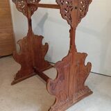 Solid teak carved swing cradle