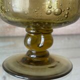 Glass - biot bowl in blown and bubbled glass