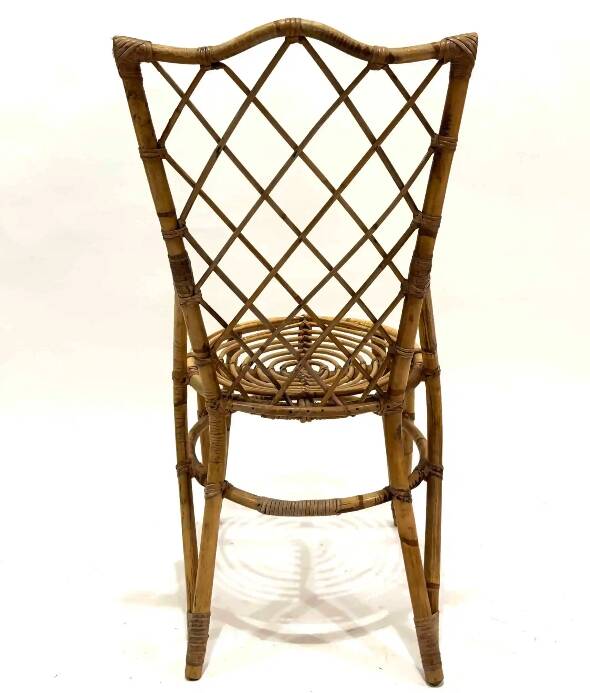 Set of 4 rattan chairs from the 60s
