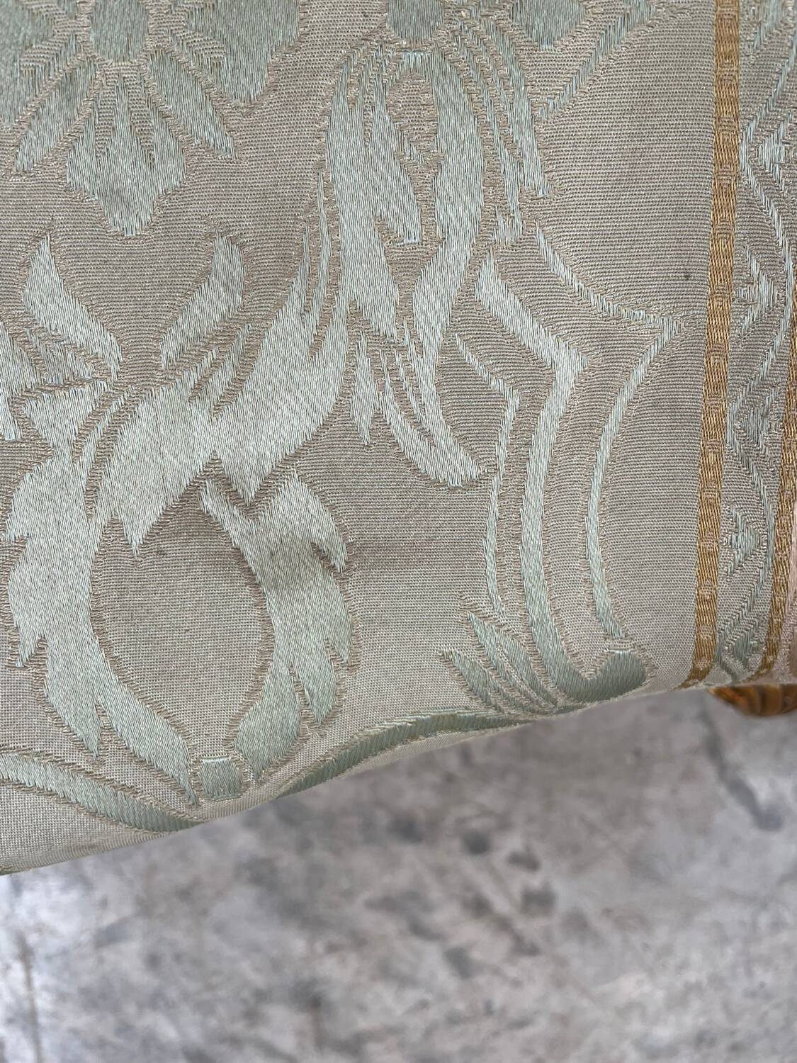 Antique Louis XV Style Gilded Sofa with Gobelin Upholstery