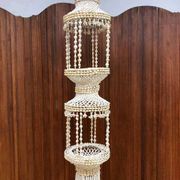 Vintage seashell plant hanger chandelier Ibiza style