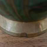 Cruche en bronze cloisonné d'émail vert d'eau