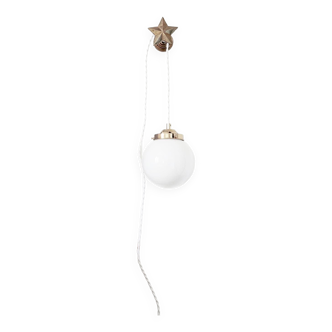 White opaline pendant lamp