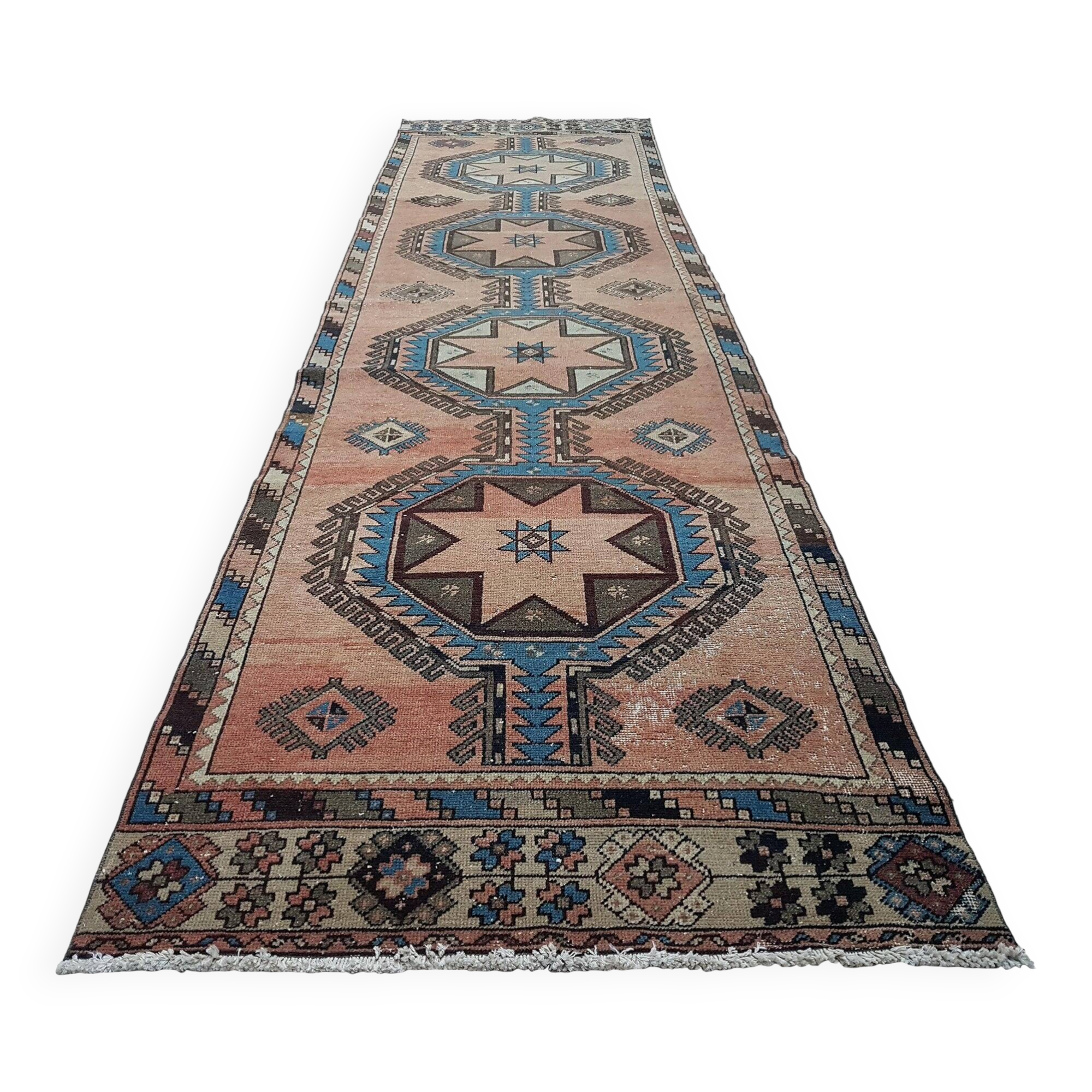 Tapis de couloir turc vintage