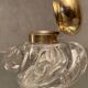 Encrier cristal taillé monture laiton ou bronze Baccarat Saint Louis XIXe