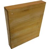 Porte-manteau console miroir en pin vintage au design minimaliste