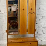 Vintage solid pine wardrobe