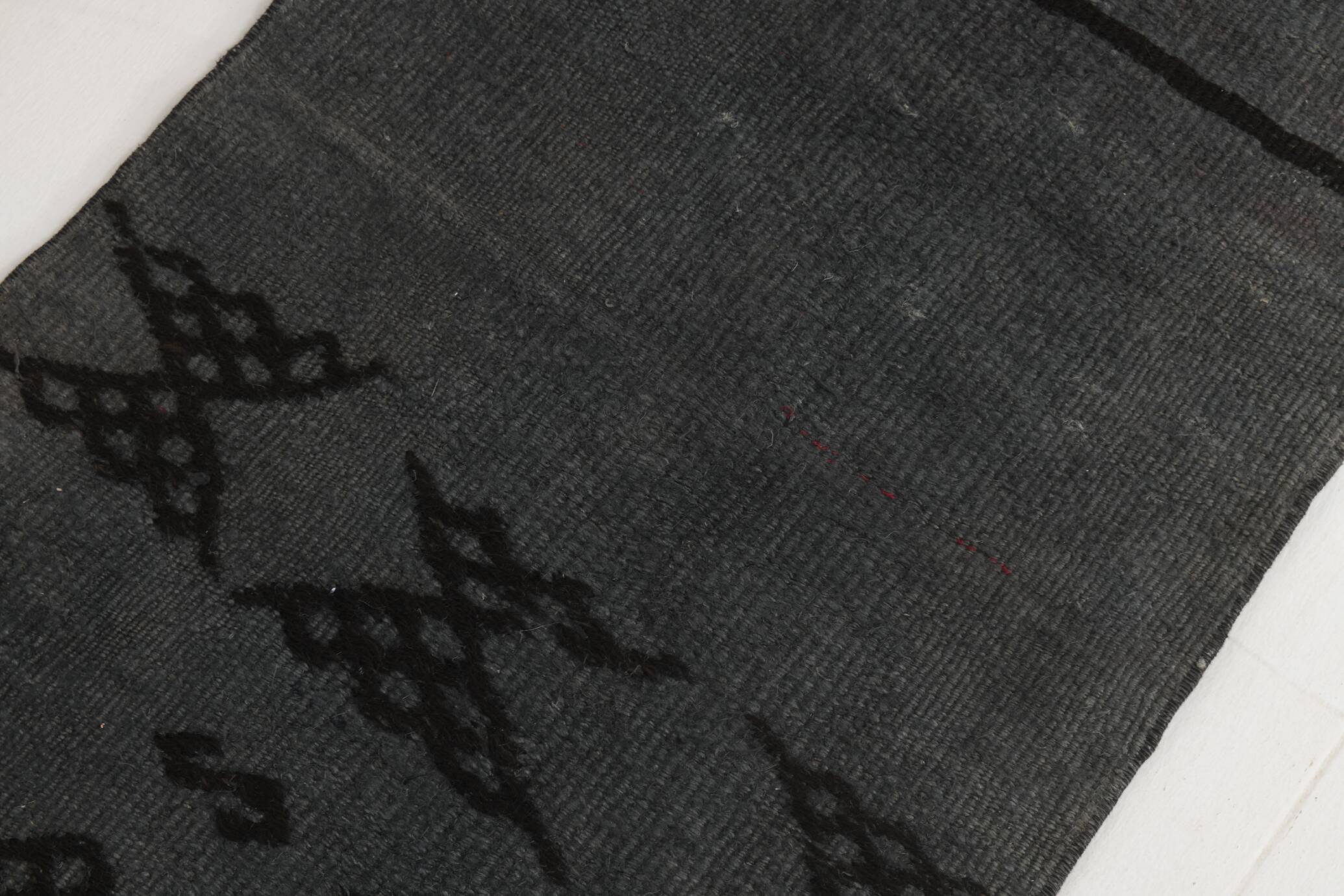 2x8 Vintage Gray & Black Runner Rug, 72x255Cm