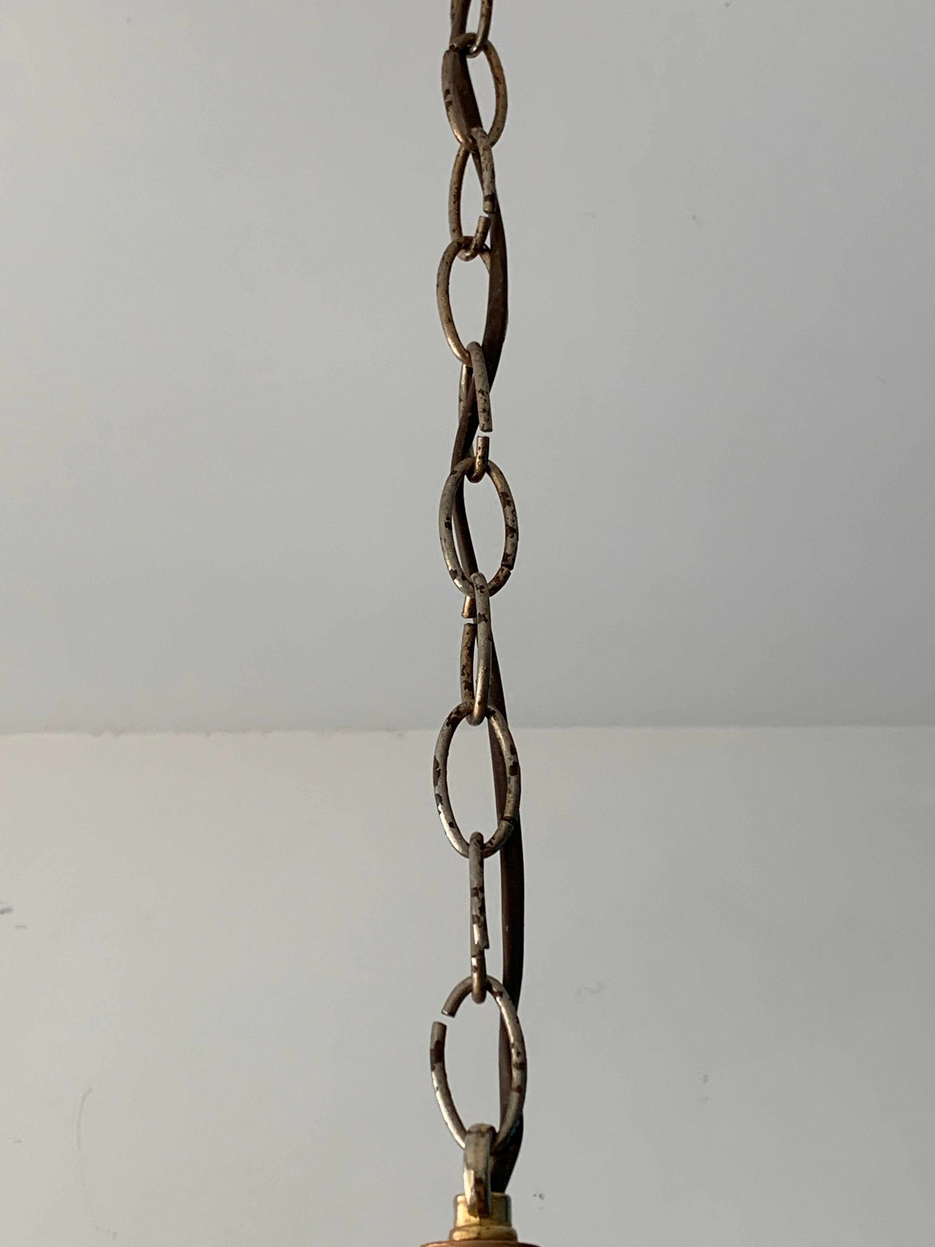 Lantern suspension in glass and brass