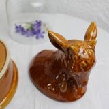 Terrine "bouquetin" in varnished sandstone