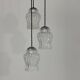 Vintage 3-light cascade chandelier