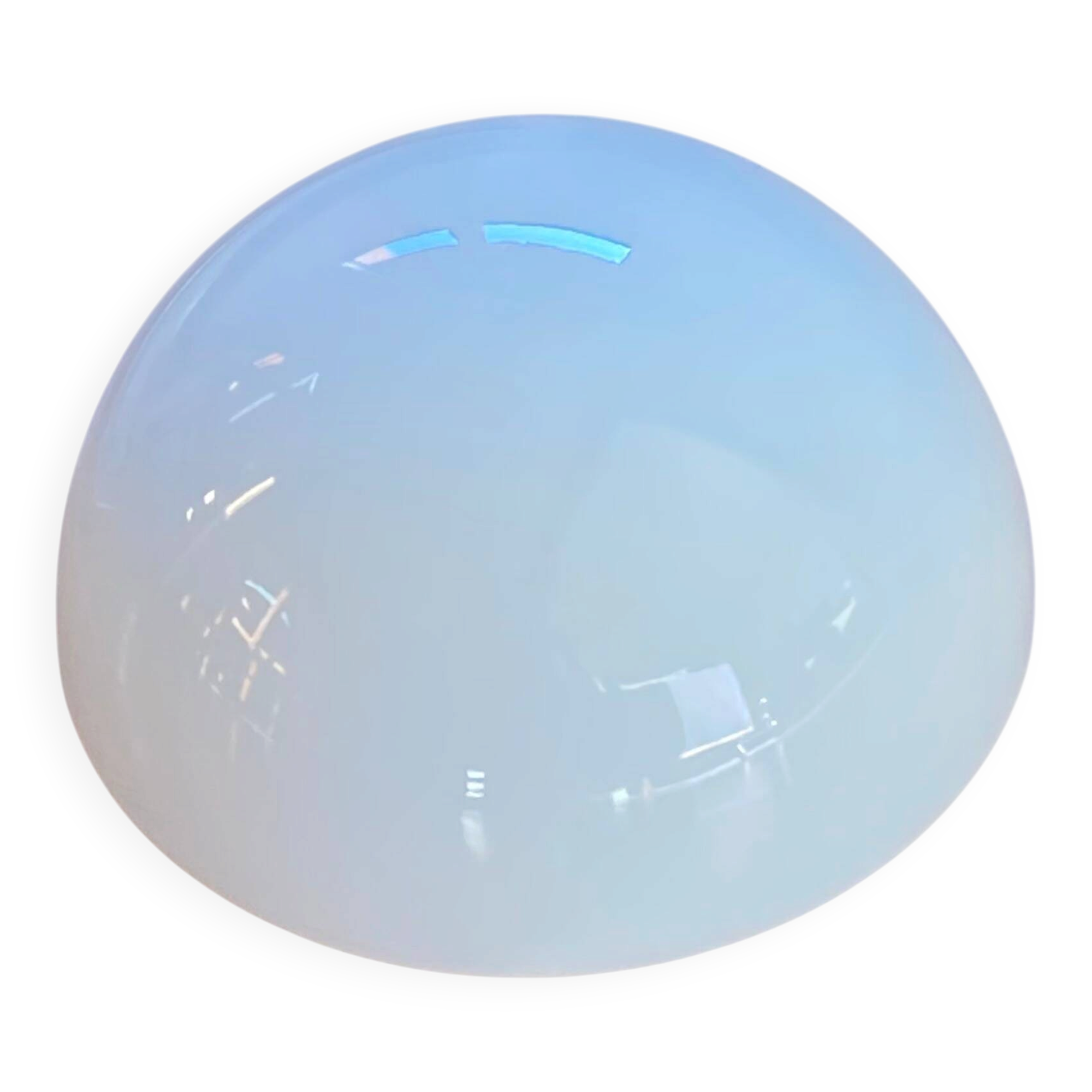 Wall-mounted ceiling light half-spherical half-moon 16 cm white glass