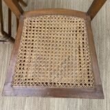 Old chairs in wood and canework