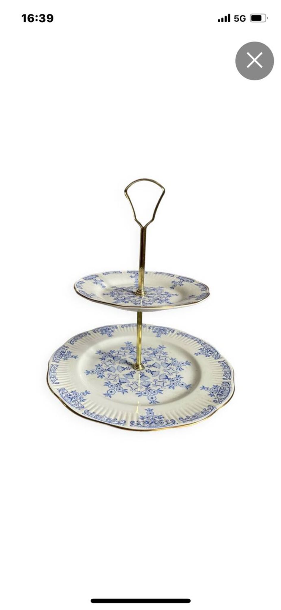 Serviteur en porcelaine anglais, deux étages vintage