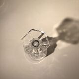 Lot of 6 crystal digestive glasses cut to octagonal feet early 20th century