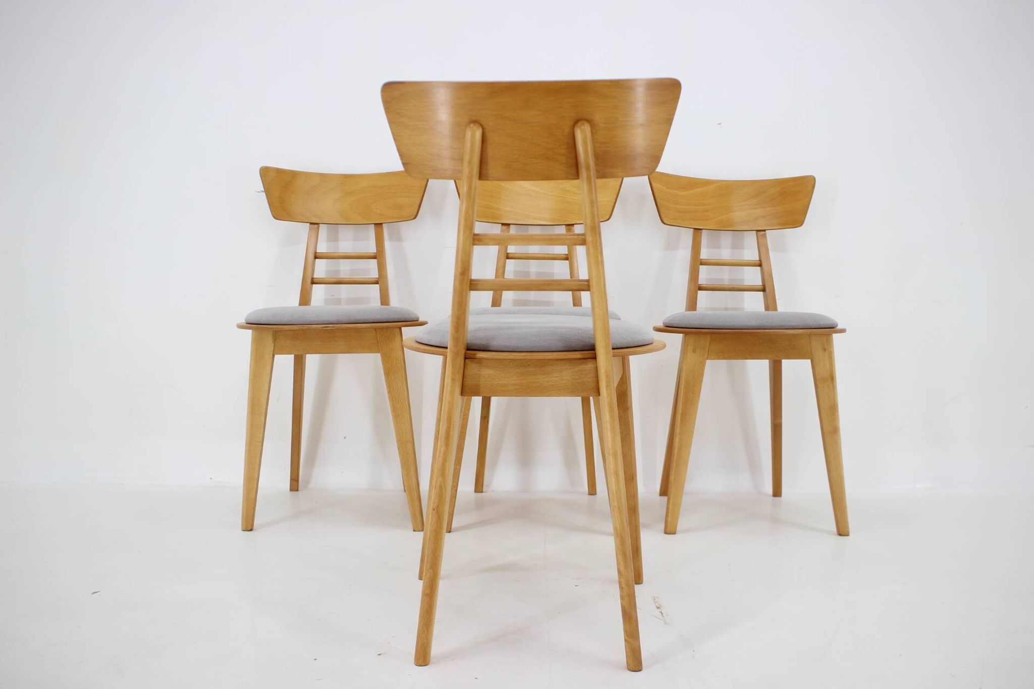 Four Dining Chairs by Ton, Czechoslovakia
