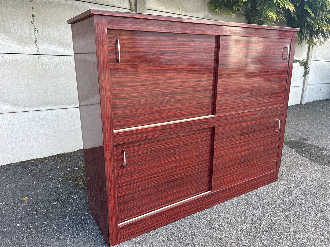 Vintage Partition Storage Unit – Organiser – Wooden Sliding Doors