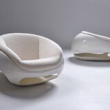 Paire de fauteuils de salon de Mario Sabot en fibre de verre  - 1969