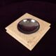 Square Italian Travertine Ashtray with Removable Metal Dish 1970