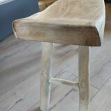 Small solid wood bench